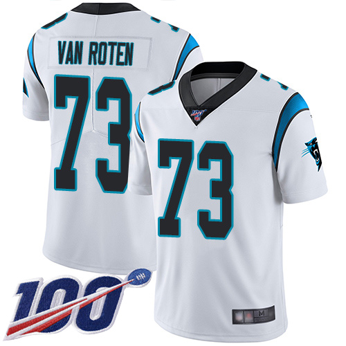 Carolina Panthers Limited White Men Greg Van Roten Road Jersey NFL Football 73 100th Season Vapor Untouchable